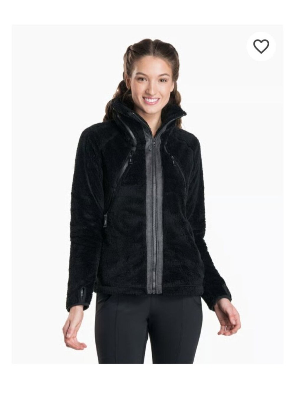 Kuhl Flight Jacket Fleece Black Size Large